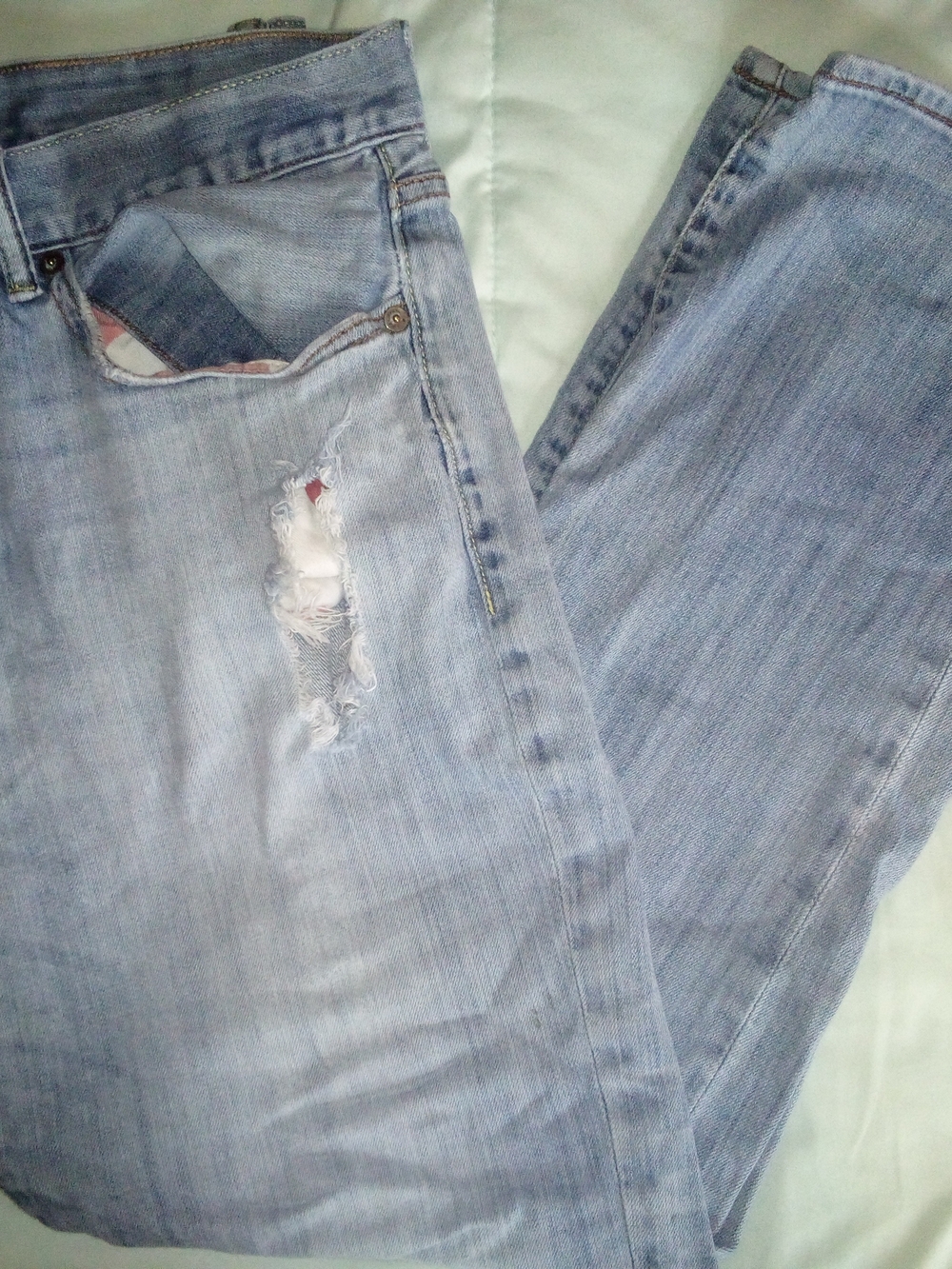 Lucky Brand Jeans 121 Heritage Slim Men's 36×30 Light Wash Trashed Distressed